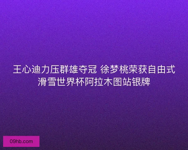 王心迪力压群雄夺冠 徐梦桃荣获自由式滑雪世界杯阿拉木图站银牌